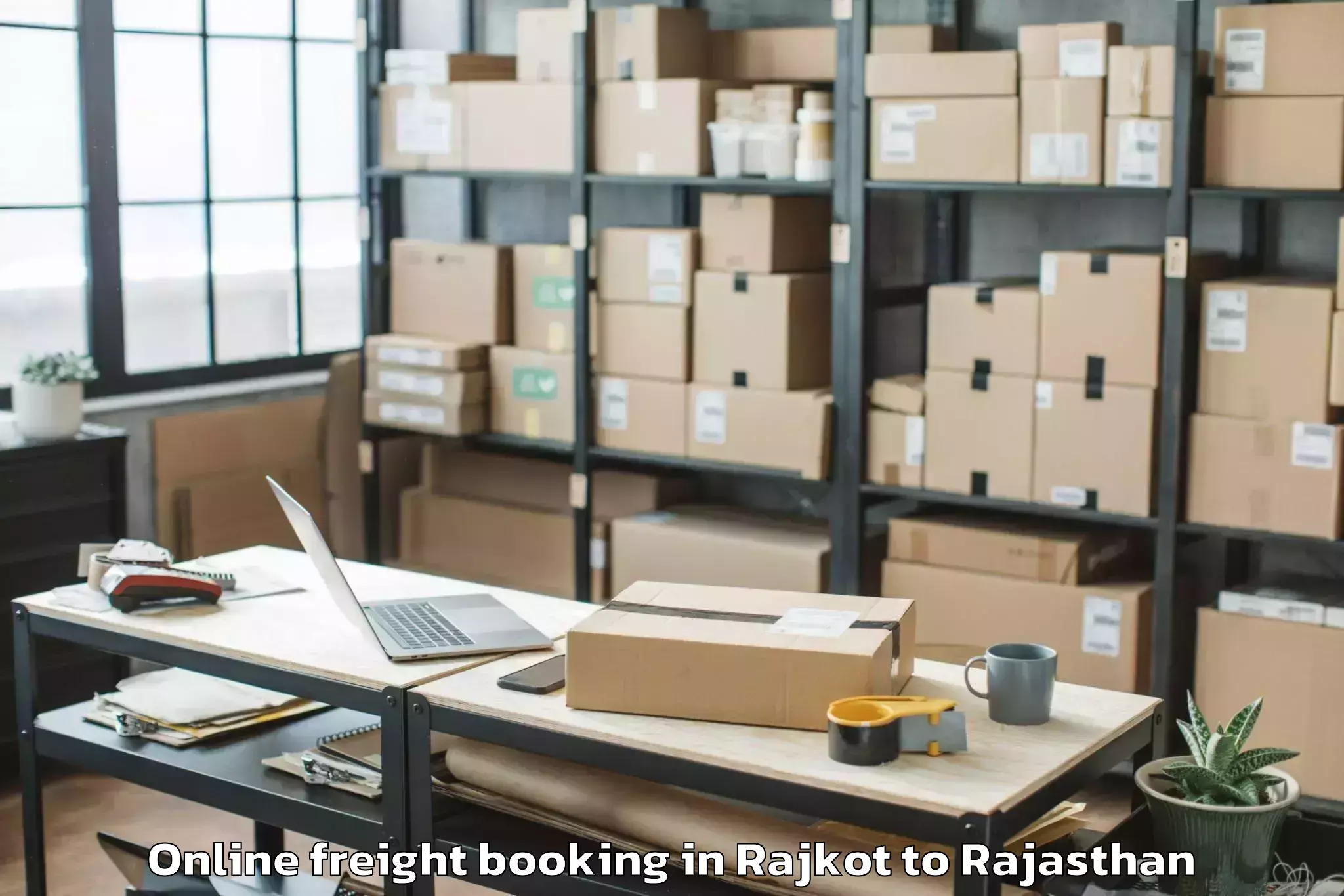 Trusted Rajkot to Mathania Online Freight Booking